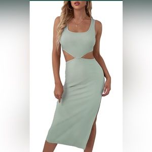 Women’s Waist split Midi Tank Dress